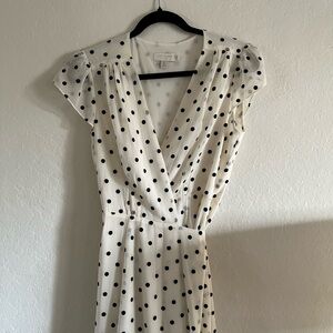 Ted Baker White and Black Polka Dot Dress